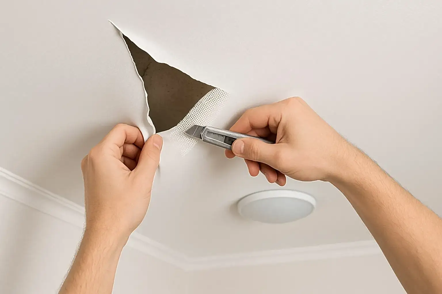 Ремонт натяжных потолков - когда вызвать мастера, а когда можно справиться самому